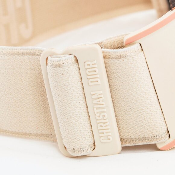 Christian Dior DiorClub V1U Matte Ivory Perspex & Cotton-Blend Jacquard Visor - Picture 6 of 7